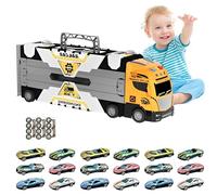 Jouets de camion de transport pour garçons,Jouets de camion de transport de voiture | Ensemble de piste de course catapultante,Piste de course d'éjection, catapulte avec lumières et sons Bisarca pour