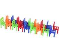 Jouets de chaise en plastique, 18pcs/ set de jouets colorés pour les jouets intellectuels préscolaires