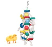 Jouets de châtiment Parrot, règne des jouets pour les oiseaux,Jouets à mastication des oiseaux multicolores - Blocs à mastication du perroquet avec crochet métallique pour les petites et moyennes perr
