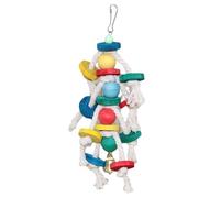Jouets de châtiment Parrot, règne des jouets pour les oiseaux - Toys à mastication des oiseaux en bois naturel multicolore - Blocs de blocs de perroquet pour le gris africain, les pacaws, la conure, l