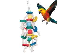 Jouets de châtiment Parrot, règne des jouets pour les oiseaux, Toys à mastication du perroquet, Design de crochet en métal Perrot Cage Bice Bloys, Blocs d'oiseaux en bois pour conures Parakets Cascade