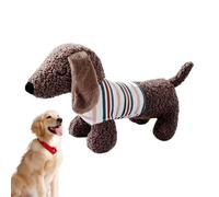 Jouets de chien grincement - jouet de chien mignon | Pet jouant au jouet | Tobus de jeu de chiots de forme de teckel pour les chewers agressifs de formation en animaux de compagnie interactifs Toys ré
