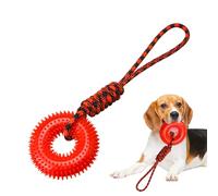 Jouets de chien qui grincent des jouets grinçants pour chiens | Anneau épineux anti-stress - Jouet interactif avec corde pour petits chiens moyens stimulation mentale Stimulation mentale Relieom Soule