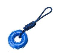 Jouets de chien qui grincent des jouets grinçants pour chiens | Anneau épineux de dentition pour chiot,Jouet interactif avec corde pour petits chiens moyens stimulation mentale Stimulation mentale Rel