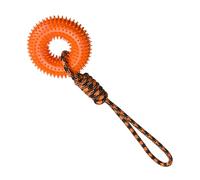 Jouets de chien qui grincent des jouets grinçants pour chiens,Trainer à mastication de l'anneau épineux - Jouet interactif avec corde pour petits chiens moyens stimulation mentale Stimulation mentale