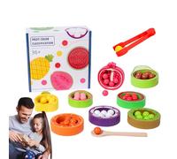 Jouets de Classification des Couleurs - Jouet d'Apprentissage Précoce des Compétences Motrices Fines | Jeu de Tri de Couleurs de Fruits avec Coupes Perles Pinces | Pour Garçons Filles Préscolaire Mate