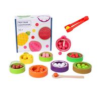 Jouets de Classification des Couleurs,Jouet Éducatif d'Apprentissage Précoce | Activité Classification Couleurs Fruits Avec Perles Et Pinces - Pour d'Âge Préscolaire en Crèche Maternelle et à la
