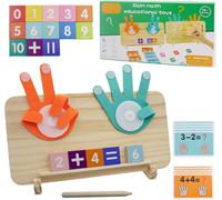 Jouets de Comptage en Bois Jouet Chiffre d'apprentissage Éducatif pour Enfants 3+ Ans Jouet Montessori Mathématiques Ajout & Soustraction pour Garçon et Fille Cadeau Danniversaire et Noël
