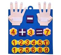 Jouets de comptage | Feutre Doigt Chiffres Jouet Mathématique pour Enfants Mignon Amusant Éducation Précoce Jouets de Comptage avec Boucle Suspendue DIY Apprentissage Vibrant Activités d'apprentissag