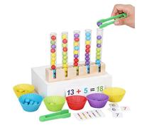 Jouets De Comptage - Jeu Éducatif De Perles À Clip, Activité De Tri Des Couleurs Pour L'apprentissage Des Mathématiques Et La Motricité Fine | Jouet Mathématique m0ntessori | Jouet D'apprentissage Pré