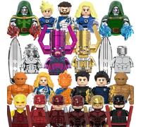Jouets de construction en briques Marvel Mini, Les Quatre Fantastiques, blocs de construction de super-héros, Silver Surfer, Galactus, jouets en blocs, cadeaux de fête GH0374