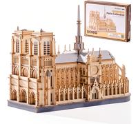 Jouets de construction pour adultes Marque : ROBOTIMEModèle : TG511Type de puzzle : Maquette architecturale 3D en boisCouleur : Bois naturelThème : Cathédrale de Paris, Monument historiqueMatériau : B