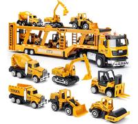 Jouets de construction pour garçons de 3 à 7 ans : jouets pelleteuses, jouets de construction, cadeau d'anniversaire pour tout-petits, jouets de construction pour garçons de 3, 4, 5, 6 et 7 ans