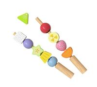 Jouets de correspondance des couleurs - Jeu de développement précoce, sphères en bois avec logique de tri, empilement de perles avec coordination œil-main, manipulation chromatique, outil cognitif