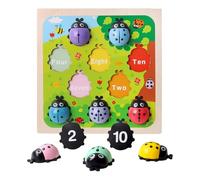 Jouets de correspondance numéros - Jouets de comptage, Tablette éducative avec chiffres | Jouet d'appariement mathématique en forme de coccinelle, jeu éducatif pour la motricité fine pour bamb