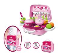 Jouets De Cuisine Pour Enfants 27 Pièces/Ensemble, Vaisselle De Cuisine Avec Valise, Jouets De Chef Pour Enfants