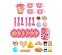 Jouets de cuisine pour filles - 23 x 17 x 8 cm - Jeu de thé sûr et réaliste - Avec accessoires - Jouet interactif amusant pour fille, fête, Noël