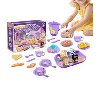 Jouets de cuisine pour filles, jeu de l'heure du thé réaliste et sûr - Cuisine jouet amusant | Pour anniversaire, Noël, Nouvel An, Pâques, fête à la maison, jouet d'intérieur
