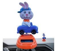 Jouets de danse solaire - Poupée à secouer lapin à collectionner | Figurine à tête bombée solaire de lapin, décoration de danse mignonne pour bureau de voiture, fournitures de fête à domicile