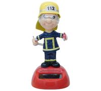 Jouets de danse solaire - Tableau de bord de pompier de 4,5x5,7x10cm, figurine secouante animée ABS respectueuse de l'environnement, pompiers, ornement intérieur de voiture créatif -