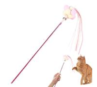 Jouets de de teaser de chat,jouet de teaser de chat,Jouet pour Teaser avec balle en peluche | Jouet compagnon pour animaux de compagnie avec son clair pour espace de travail, voiture, maison et e