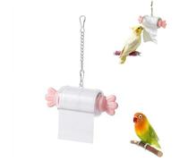 Jouets de déchiquetage d'oiseaux, jouet à mâcher avec chaîne de suspension, accessoire de mastication interactif, déchiqueteuse de bonbons, porte-rouleau de papier pour perruche, calopsitte, conure