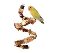 Jouets de déchiquetage pour perroquets - Activité de recherche de nourriture en bois naturel de 50 cm, bûche à mâcher d'ananas et de noix, salle d'escalade d'échelle d'oiseau, blocs de lissage, enrich