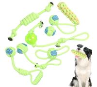 Jouets de dentition chiot, jouet de traction en coton | Corde à chien chiot Teether Pet Tug 8 pièces,Taug de nœud sûr, exercice en plein air intérieur, jouets à mâcher portables pour les voyages, plai