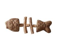 Jouets de dentition de chaton, jouet de nettoyage des dents de chat | Bénéfice de dents de poisson | Cat interactif mâcher jouet mignon chaton en bois teether pour le jeu en plein air intérieur pour u