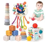 Jouets de dentition empilables, ensemble de jouets sensoriels colorés - Ensemble de jouets empilables de dentition - Blocs de dentition pour activités préscolaires, Cube d'entraînement de la