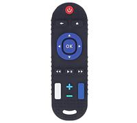 Jouets de Dentition en Silicone pour Tout-petits, Jouets de Dentition à Main pour bébé en Forme de Télécommande TV Multi-boutons Texturés pour les Tout-petits (Noir)