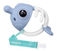Jouets de dentition pour bébés de 3 mois et plus avec attache-tétine, Mombella Clownfish Teethe, Jouet de dentition en silicone souple pour bébés, Cadeaux pour bébés, Bleu