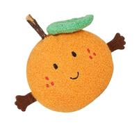 Jouets de dentition pour chat, jouets à mâcher pour chaton - Jouet en bâton de rotin à mâcher pour chat, interactive en peluche de forme Orange, visage souriant confortable, pour la maison, poup