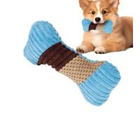 Jouets de dentition pour chiot, jouets en peluche pour chien, jouet créatif en flanelle de maïs | Jouet couineur en forme d'os intégré pour petits chiens et chiots