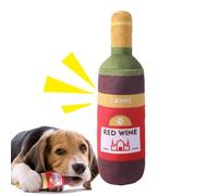 Jouets de dentition pour chiots - Bouteille de vin rouge farcie jouet à mâcher pour chiens,Jouets interactifs doux pour chiens, jouets de dentition, bouteille d