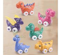 Jouets De Dinosaures À Tirer, Jouets De Voiture Pour Garçons De 5 Ans, Jouets Pour Enfants De 1, 2 Et 3 Ans, 6 Pièces