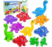 Jouets de dinosaures assortis numéro 1 à 10, jouets à moteur fin, jeu de jeu de dinosaure, jouets éducatifs préscolaires pour tout-petits et filles, jouet de comptage et de tri