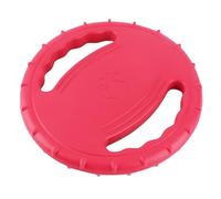 Jouets de Disque Volant pour Chiens, Jouets de Sport pour Chien à Disque Volant 2 Côtés Conception Creuse TPR Utilisation en Extérieur (Rouge)