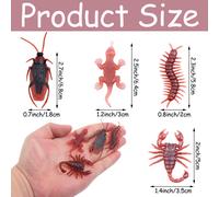 Jouets De Farces Réalistes, 160 Pièces, Insectes Effrayants, Faux Insectes Pour Farces D'Halloween