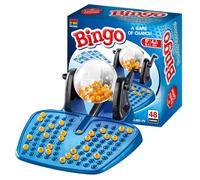 Jouets de jeu de bingo traditionnels - Jeu de société de loterie classique avec balles numérotées professionnelles et cartes à jouer pour toute la famille ou pour une grande fête.