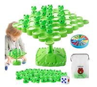 Jouets de Jeu d'équilibre de Grenouille, Jouet d'arbre équilibré de Grenouille, Jeu d'attaque de Pile, Jeu de Plateau d'équilibrage à Deux Joueurs pour la Famille Gathering Kids Adultes pour
