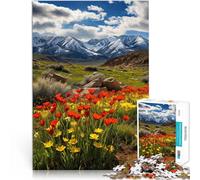 Jouets de Jeu pour Cadeau Familial Affiche des Montagnes printanières Puzzle 1000 pièces pour Adultes 26x38cm Une œuvre d'art pour Les Personnes de 14 Ans et Plus
