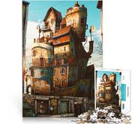 Jouets de Jeu Remparts de la Ville Puzzle pour Adolescents 1000 pièces 50x75cm avec Affiche et Feuille de Questions correspondantes à partir de 14 Ans