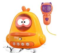 Jouets de karaoké, Chant karaoké pour | Jouet en Forme de Poussin avec Microphone pour Le Chant d'apprentissage précoce de bébé de Dessin animé,Microphone de Musique Portable pour