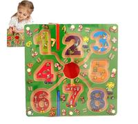 Jouets de labyrinthe magnétique pour, labyrinthe magnétique de couleurs et de chiffres, Comptage correspondant puzzle jeu plateau aimant labyrinthe, Les jouets de voyage de forme créative améliorent