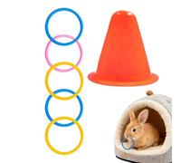 Jouets De Lapin, Anneaux De Puzzle Empilables, Ensemble De Jeu Interactif, Jeu Robuste Pour Petits Animaux, Activité Amusante En Cage, Anneaux De Lapin Engageants Pour , Furet, Écureuil, Chinchi