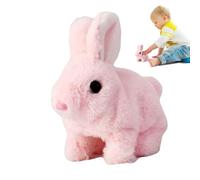 Jouets de lapin pour enfants, jouets de lapin pour enfants, plan en peluche de lapin électrique réaliste - Sauter, chronométrer le nez, les oreilles en mouvement, les mouvements naturels, l'anime