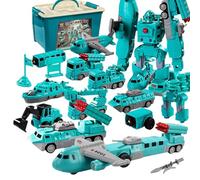 Jouets de l'armée, Jouets magnétiques pour Enfants, Ensemble magnétique de Style Militaire assemblé 35 pièces/Ensemble, Transformation éducative en Plastique pour