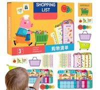 Jouets de liste de courses, jeu de liste d'achats,Jeu de correspondance Playset pour le shopping - Épicerie, fruits, jouets éducatifs, jouets de motricité
