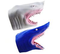 Jouets de marionnettes Requin | 2PC Marionnettes à Main Requins | Animaux réalistes effrayants Marionnette à Main Théâtre tête interactif Jouet | Jouets Mains Requin Dessin Accessoires Jeu rôle